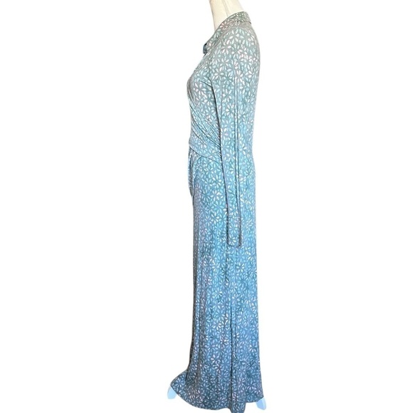 #164 NWT Free People Shayla Wrap Midi Dress in Mint Combo - Picture 7 of 9